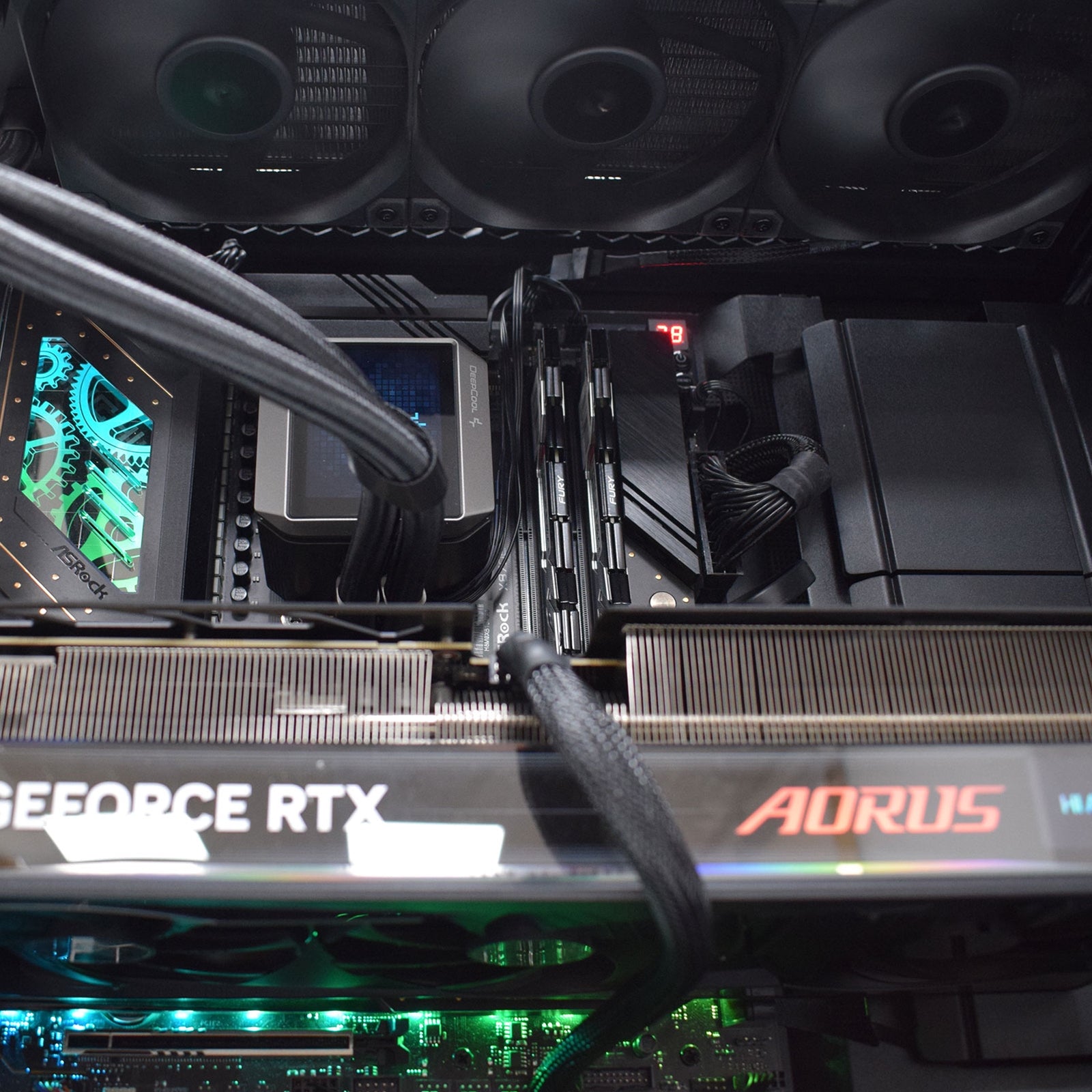 VLX AMD Ryzen 9 9950X3D 16 Core AM5 4.30GHz (5.80GHz Boost), 96GB Kingston 6000MTs DDR5 RAM, 2TB Samsung NVMe, Gigabyte RTX 5080 Master, WiFi 7 - 360mm LCD Liquid Cooler, Gaming Tower