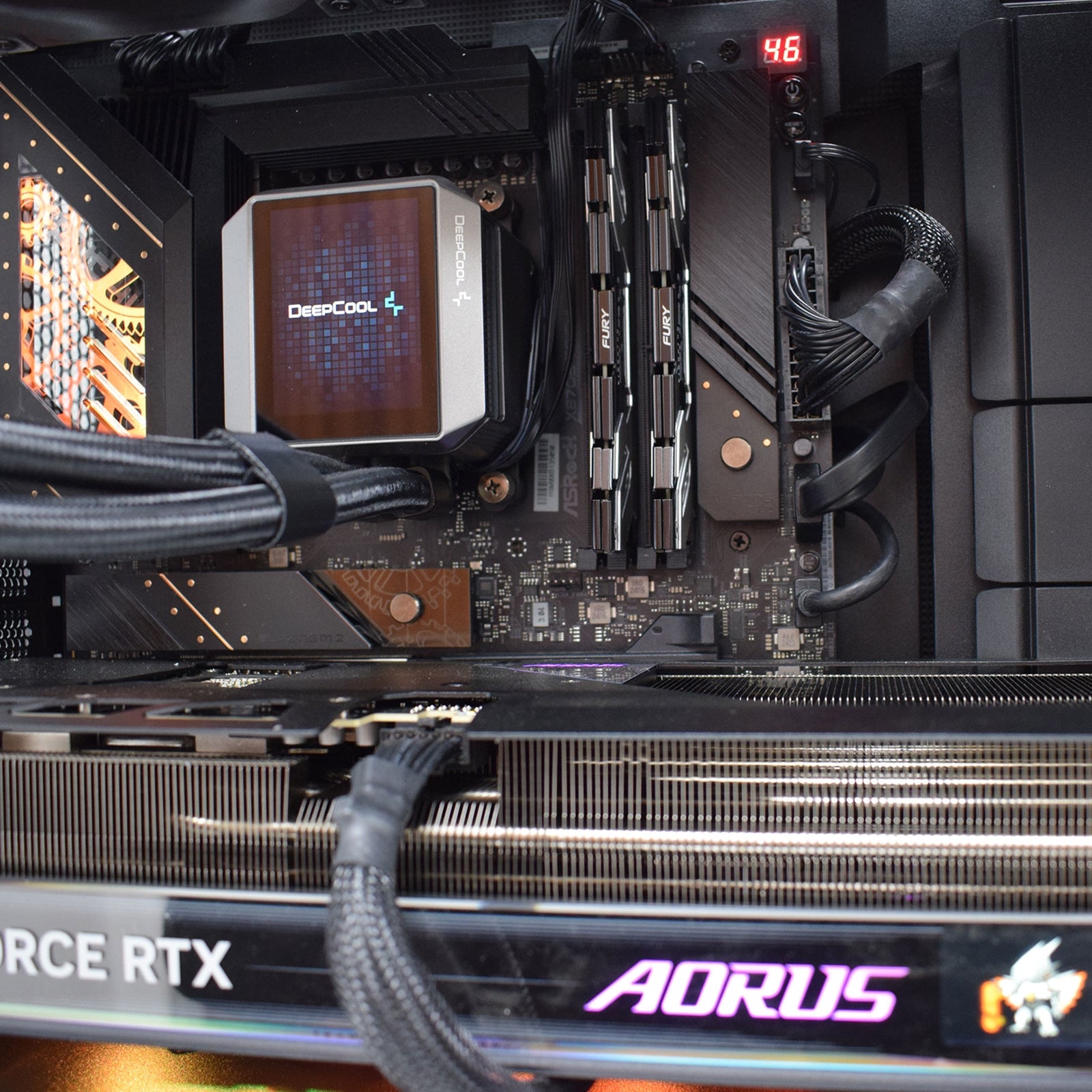 VLX AMD Ryzen 9 9950X3D 16 Core AM5 4.30GHz (5.80GHz Boost), 96GB Kingston 6000MTs DDR5 RAM, 2TB Samsung NVMe, Gigabyte RTX 5080 Master, WiFi 7 - 360mm LCD Liquid Cooler, Gaming Tower