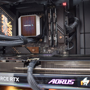 VLX AMD Ryzen 9 9950X3D 16 Core AM5 4.30GHz (5.80GHz Boost), 96GB Kingston 6000MTs DDR5 RAM, 2TB Samsung NVMe, Gigabyte RTX 5080 Master, WiFi 7 - 360mm LCD Liquid Cooler, Gaming Tower