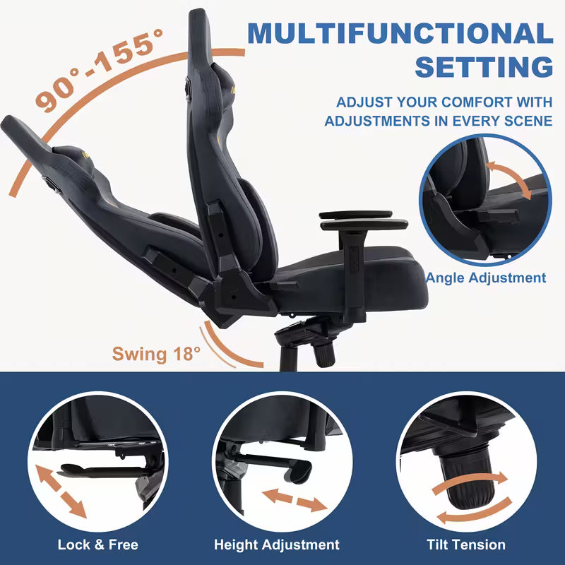 Heavy Duty Gaming Chair 450kg/220kg Capacity