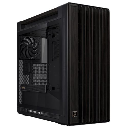 Asus ProArt PA602 Wood TG Gaming Case w/ Glass Panel, E-ATX, Front Grill, 2x 200mm Fans, PWM Fan Hub, IR Dust Indicator, USB-C 20Gps, Black