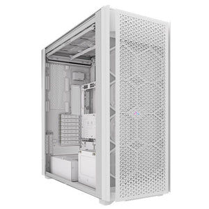 Corsair iCUE LINK 9000D RGB Airflow Gaming Case w/ Glass Side, E-ATX, Dual System, Up to 18 Fans, InfiniRail Fan Mounting, iCUE LINK Hub, USB-C,  Asus BTF Compatible, White