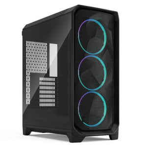 Fractal Design Meshify 3 (Black RGB TG Light) Gaming Case w/ Light Tint Window, E-ATX, Mesh Front, 3x RGB Fans, USB-C 20Gbps