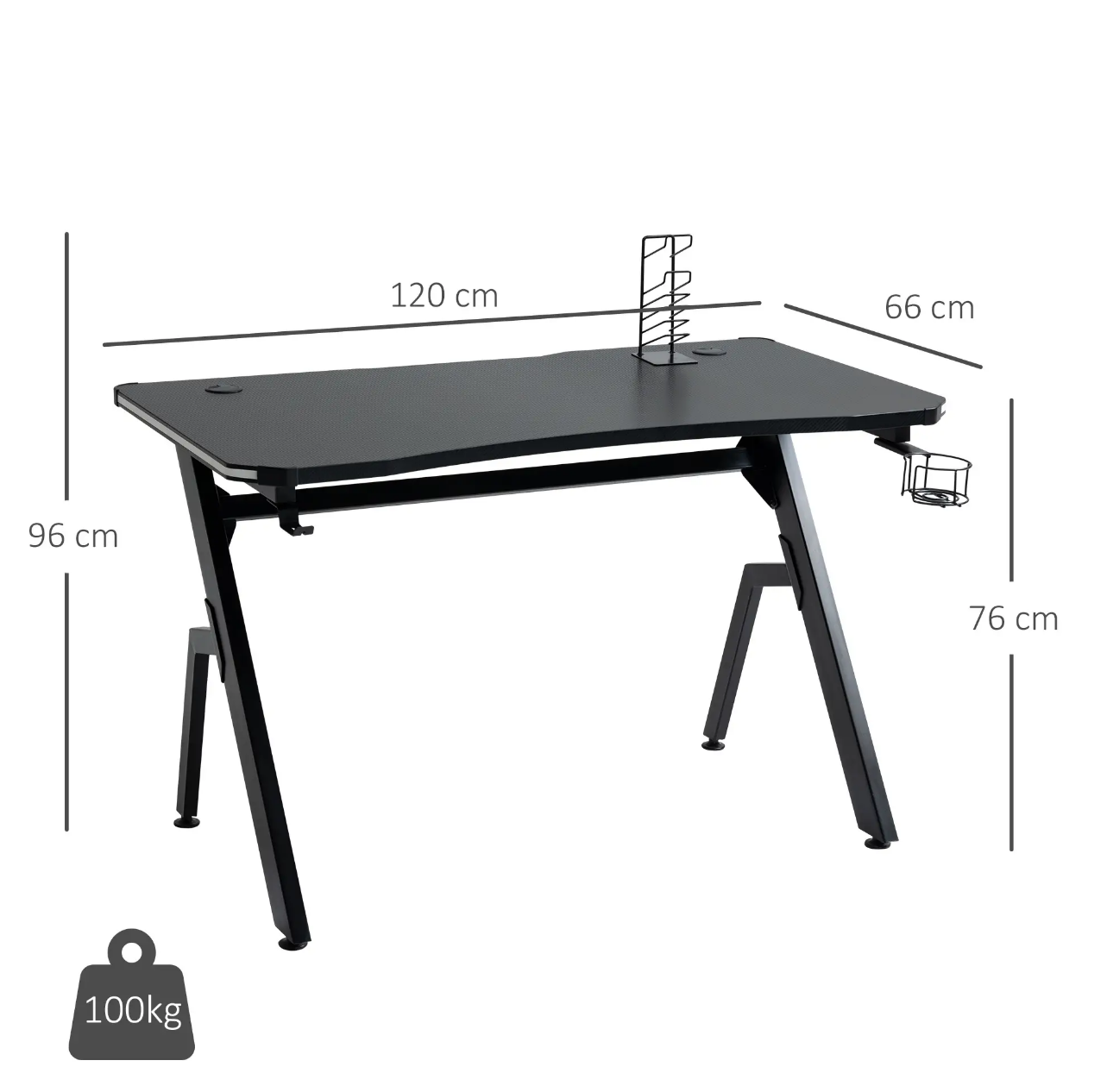 Viper Labs Carbon 120cm Gaming Desk