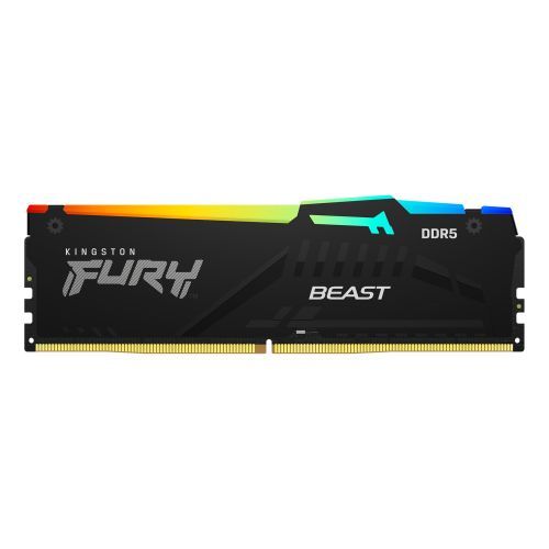 Kingston Fury Beast RGB 16GB, DDR5, 6000MHz, CL36, 1.35V, ECC, PMIC, AMD EXPO & Intel XMP 3.0, Black, DIMM Memory