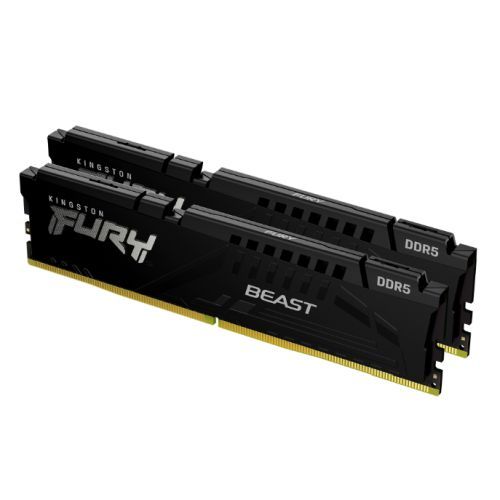 Kingston Fury Beast 64GB Kit (2 x 32GB), DDR5, 6000MHz, CL36, 1.35V, ECC, PMIC, AMD EXPO & Intel XMP 3.0, Black, DIMM Memory