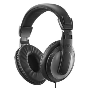 Hama (ShellTV II) Headphones, 3.5mm Jack (6.35mm Adapter), 40mm Drivers, 6m Cable, Padded Headband, Black/Dark Grey