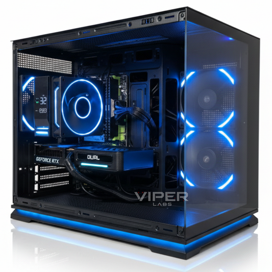 VLX STEALTH - AMD Ryzen 5 5500 6 Core 12 Thread, 3.60GHz (4.20GHz Boost), DDR4, NVMe, RTX 5060 Ti 8GB Graphics, Wi-Fi - Gaming PC