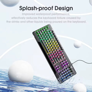 ONIKUMA G32 Wired Gaming Keyboard with RGB Backlit Matte Key Caps