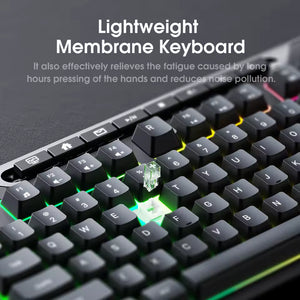 ONIKUMA G32 Wired Gaming Keyboard with RGB Backlit Matte Key Caps