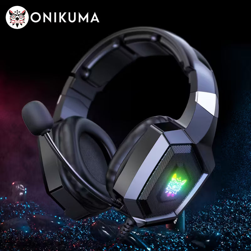 ONIKUMA K8 Wired RGB Gaming Headset with Surround Sound