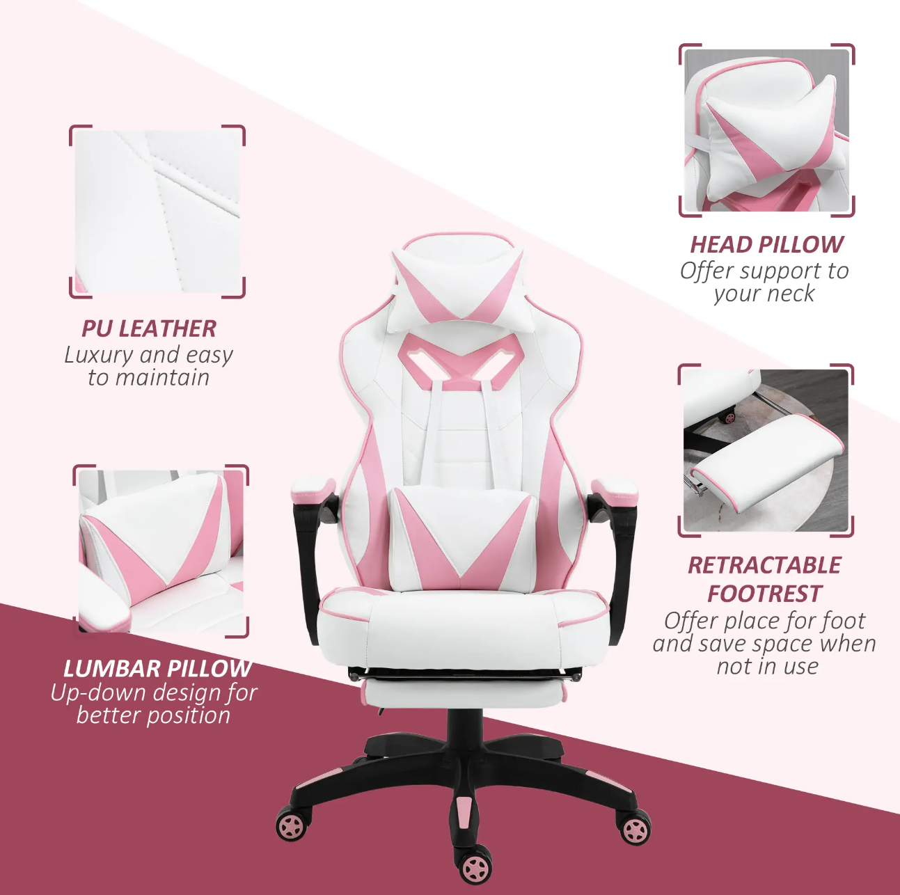 Viper Labs Fusion Gaming Chair Pink
